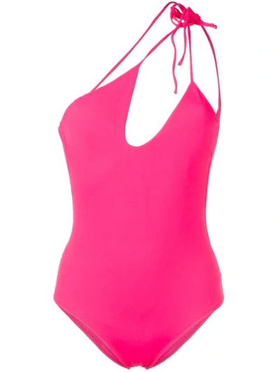 Shop Sian Swimwear Asymmetric Swimsuit In Pink