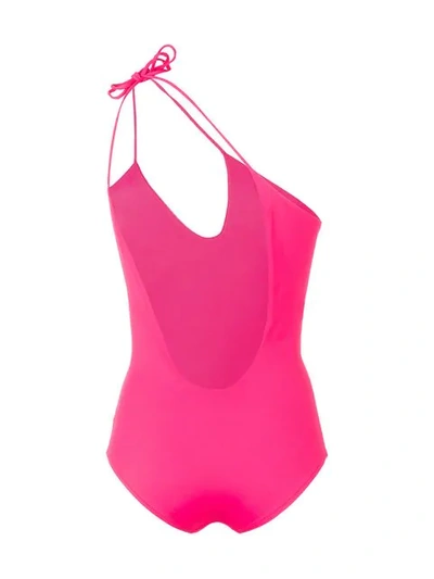 Shop Sian Swimwear Asymmetric Swimsuit In Pink