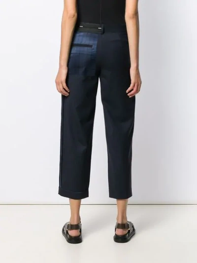 Shop Monse Inside Out Cropped Trousers - Blue