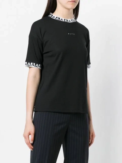 Shop Alyx Monogram Ribbed Tshirt In Black