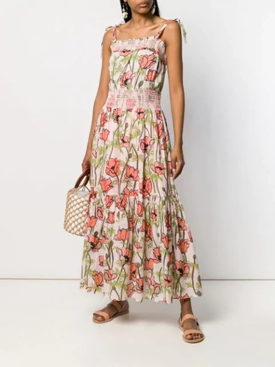 Shop Tory Burch Smocked Sundress In Pink