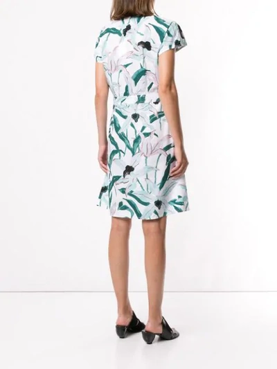 Shop Tory Burch Floral Flare Dress In Multicolour