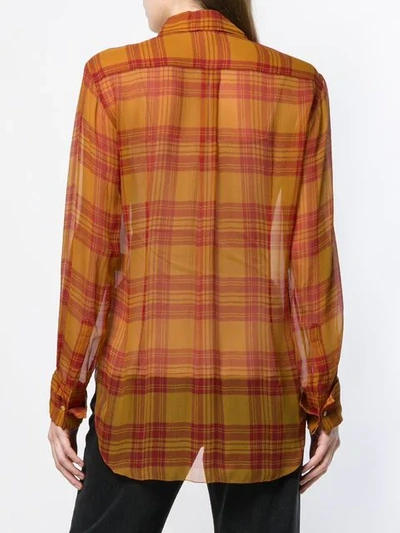 Pre-owned Hermes  Plaid Silk Shirt In Yellow