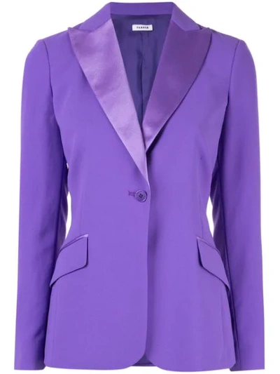 Shop P.a.r.o.s.h Classic Blazer In Purple