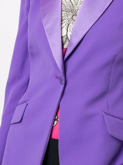 Shop P.a.r.o.s.h Classic Blazer In Purple