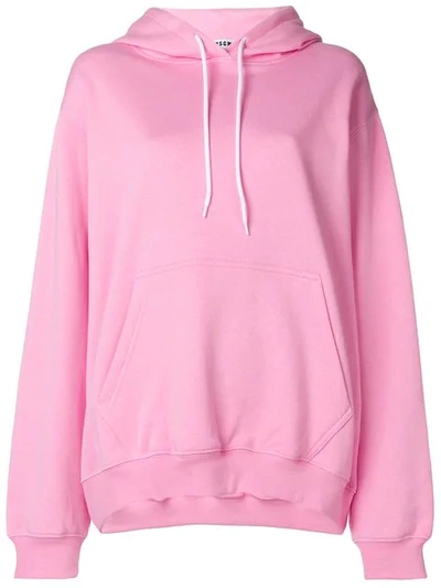 Shop Msgm Oversized Hoodie In Pink