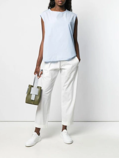 Shop Barena Venezia Tapered Trousers In White