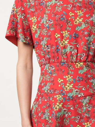 Shop Alice And Olivia Palmira Dress In Sm Freesia Blossom Bt Poppy/mt