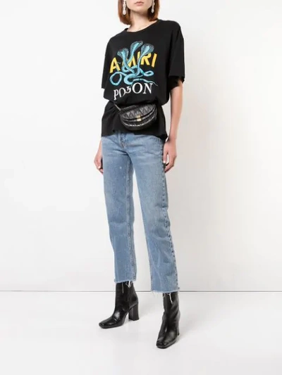 Shop Amiri Printed Logo T-shirt In Black