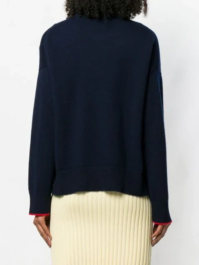 Shop Pringle Of Scotland Loose-fit Cashmere Sweater In Blue