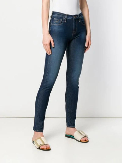 Shop Jacob Cohen Schmale 'kimberly' Jeans In Blue