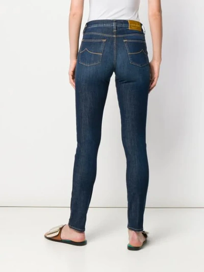 Shop Jacob Cohen Schmale 'kimberly' Jeans In Blue