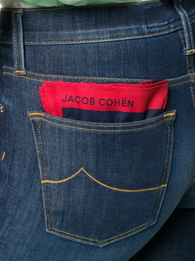 Shop Jacob Cohen Schmale 'kimberly' Jeans In Blue