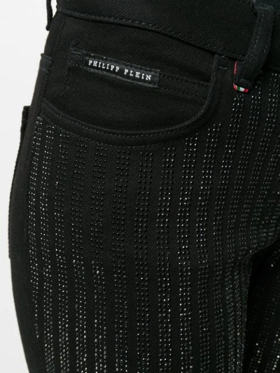 Shop Philipp Plein Crystal-embellished Skinny Jeans In Black
