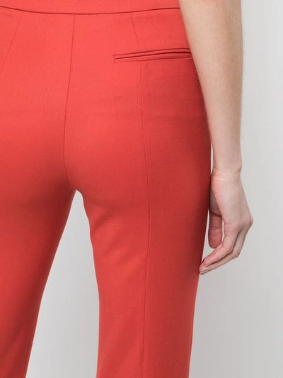 Shop Oscar De La Renta Slim-fit Trousers In Red