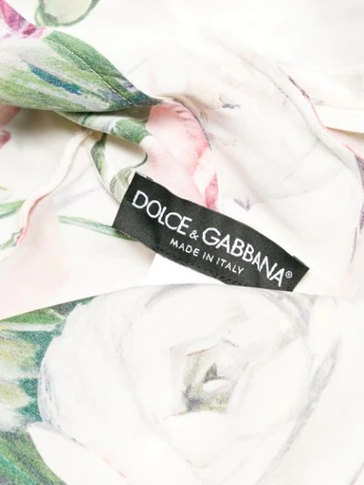 Shop Dolce & Gabbana Trimmed Maxi Coat In White