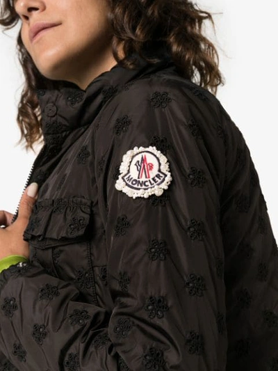 MONCLER GENIUS X SIMONE ROCHA HILLARY EMBROIDERED JACKET - 黑色