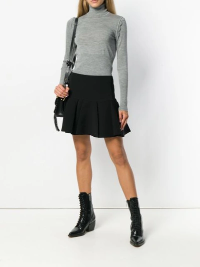 Chloé Rollkragenpullover Mit Gewellten Details In Grey