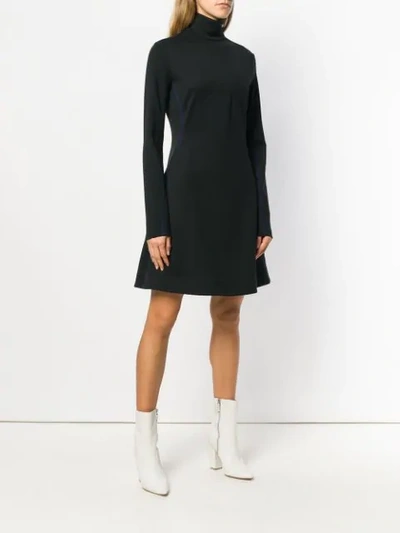 Shop Calvin Klein 205w39nyc Turtle-neck Flared Sweater Dress In Black