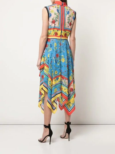 Shop Alice And Olivia Farrah Dress In Scarf Print