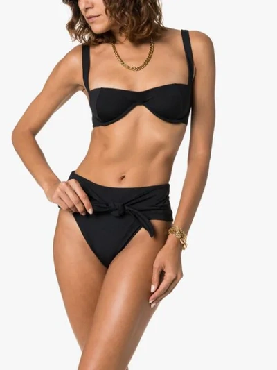 Shop Onia X Weworewhat Sorrento Riviera Bikini In Black