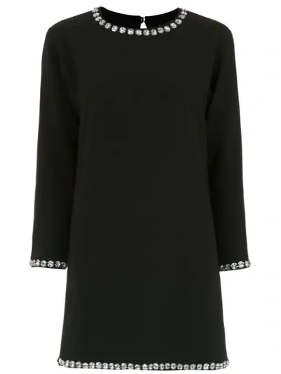 Shop Andrea Bogosian Embellished Dress In Black