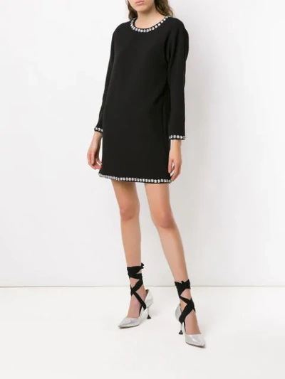 Shop Andrea Bogosian Embellished Dress In Black