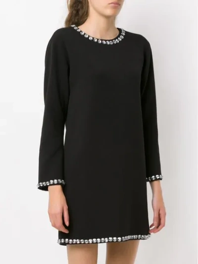 Shop Andrea Bogosian Embellished Dress In Black