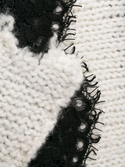 Shop Philosophy Di Lorenzo Serafini Striped Lace Sweater In Black