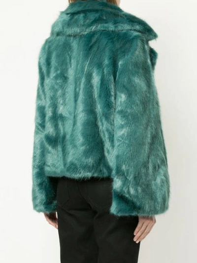 Shop Unreal Fur Madam Butterfly Jacket In Green