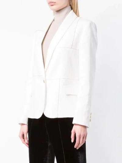 Shop Brunello Cucinelli Single Breasted Blazer In White