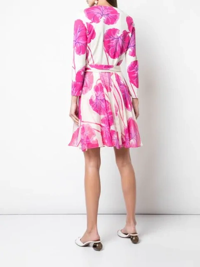 Shop Diane Von Furstenberg Floral Wrap Dress In Pink