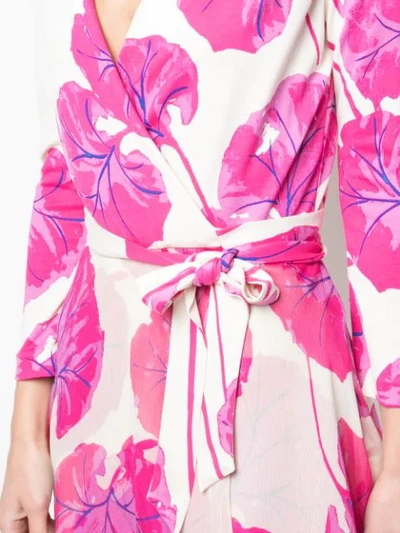 Shop Diane Von Furstenberg Floral Wrap Dress In Pink
