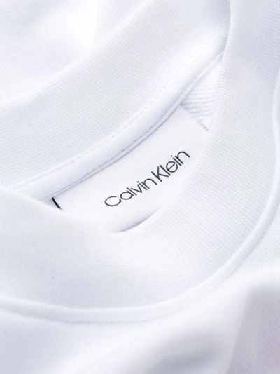 Shop Calvin Klein Logo Print Sweatshirt In White