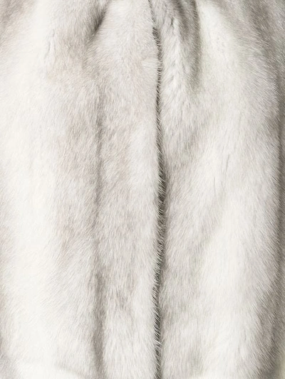 Shop Liska Dawson Ii Fur Coat In Grey
