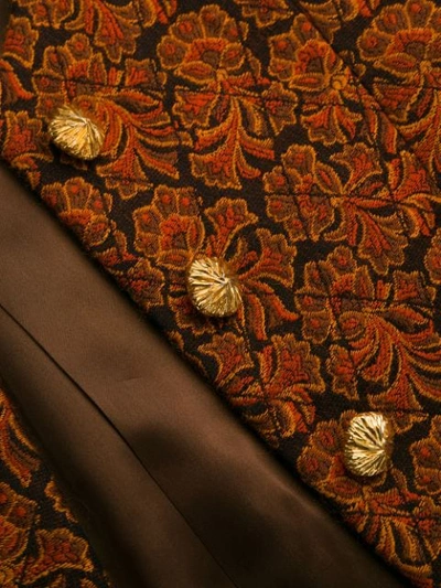 Pre-owned Saint Laurent 1980's Baroque Pattern Suit In Orange