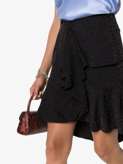 Shop Johanna Ortiz Nonsense Moments Ruffle Mini-skirt In Black