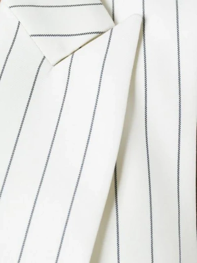 Shop Petar Petrov Striped Sleeveless Jacket In White