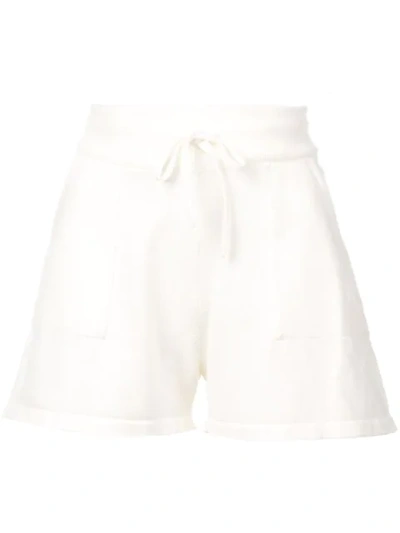 ALEXANDRA GOLOVANOFF DRAWSTRING SHORTS - 白色