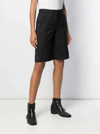 Shop Pinko Metallic Threading Shorts In Black