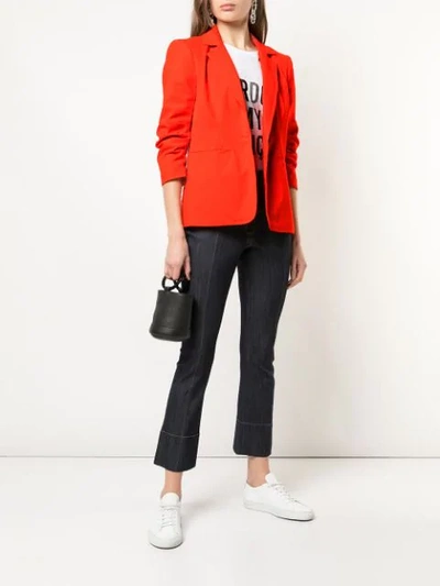 Shop Cinq À Sept Khloe Single-breasted Blazer In Red