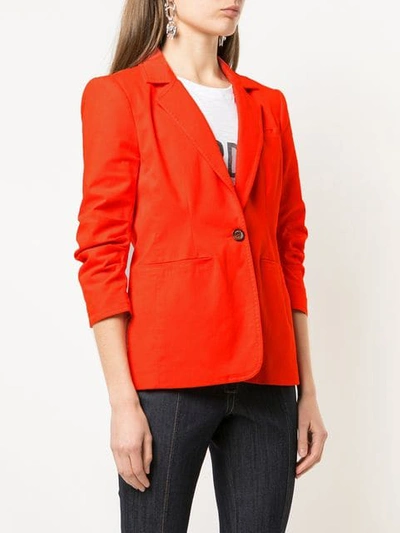Shop Cinq À Sept Khloe Single-breasted Blazer In Red