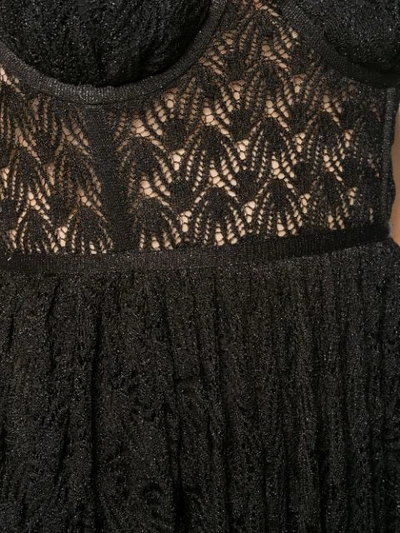 Shop Missoni Open Knit Dress In Black