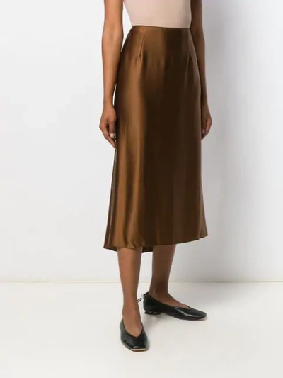Shop Vince Mid-length Skirt In Brown