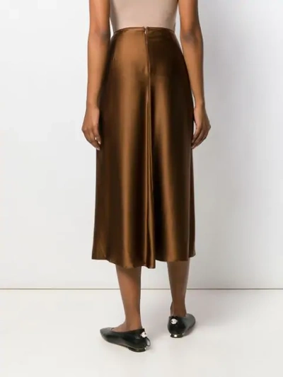 Shop Vince Mid-length Skirt In Brown
