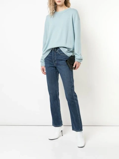 Shop Alexandra Golovanoff Round Neck Jumper In Blue