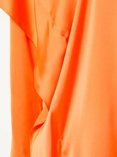 Shop Maison Rabih Kayrouz Pussy Bow Layered Blouse In Orange