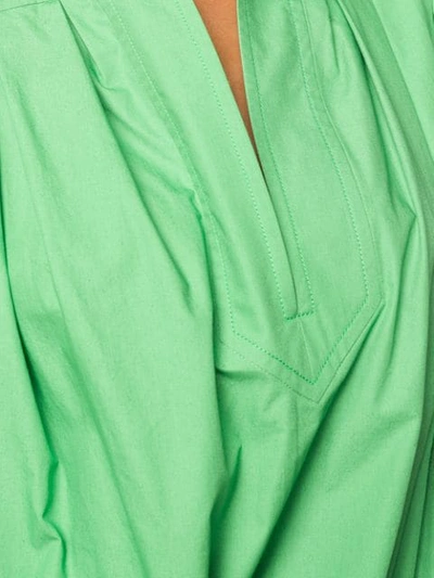 Shop Philosophy Di Lorenzo Serafini Frog Draped Blouse In Green