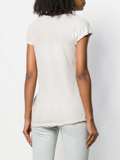 Shop James Perse U Neck T-shirt In Neutrals