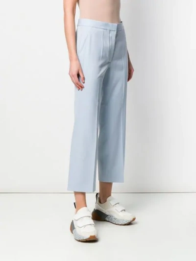 Shop Stella Mccartney Cropped Tailored Trousers In Blue